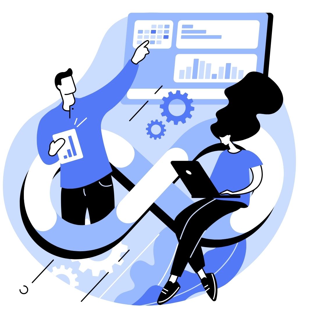 Our team working together